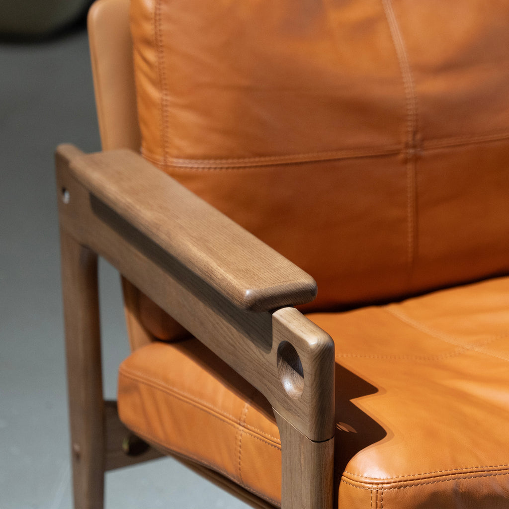 Siena Walnut Leather Armchair